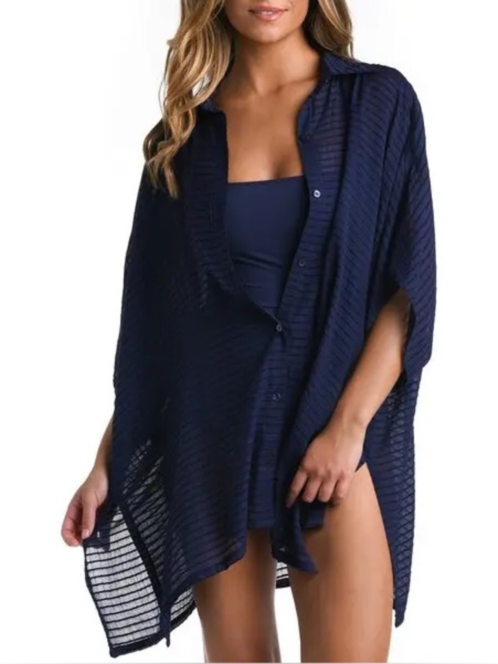 La Blanca Convertible Cover-Up Shirtdress